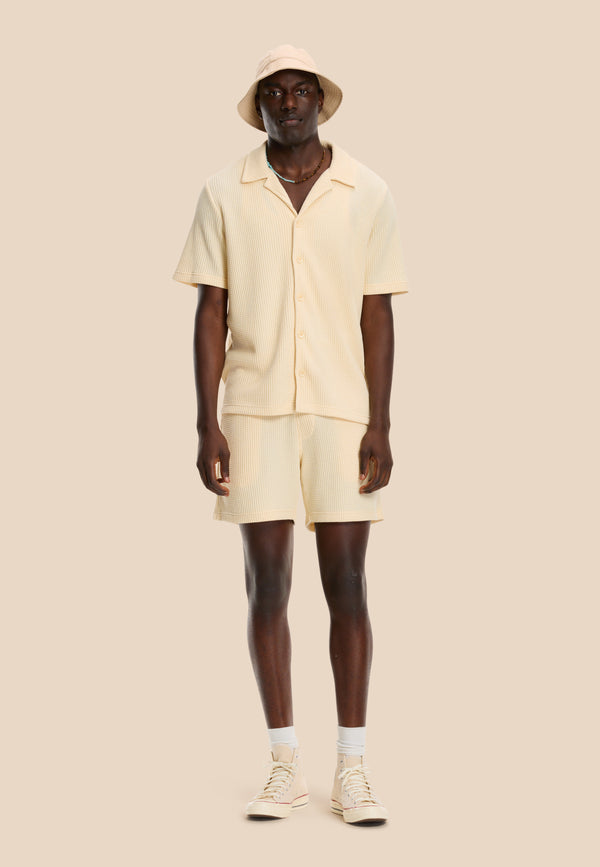 Shiwi Oscar Waffle Structure Shorts Light Beige