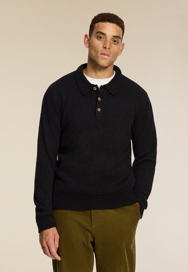 shiwi PENN regular fit boucle polo Black