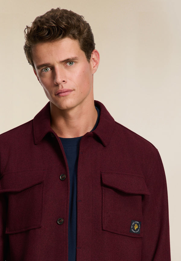 Shiwi STAN Wool Blend Long Sleeve Shirt Red Earth