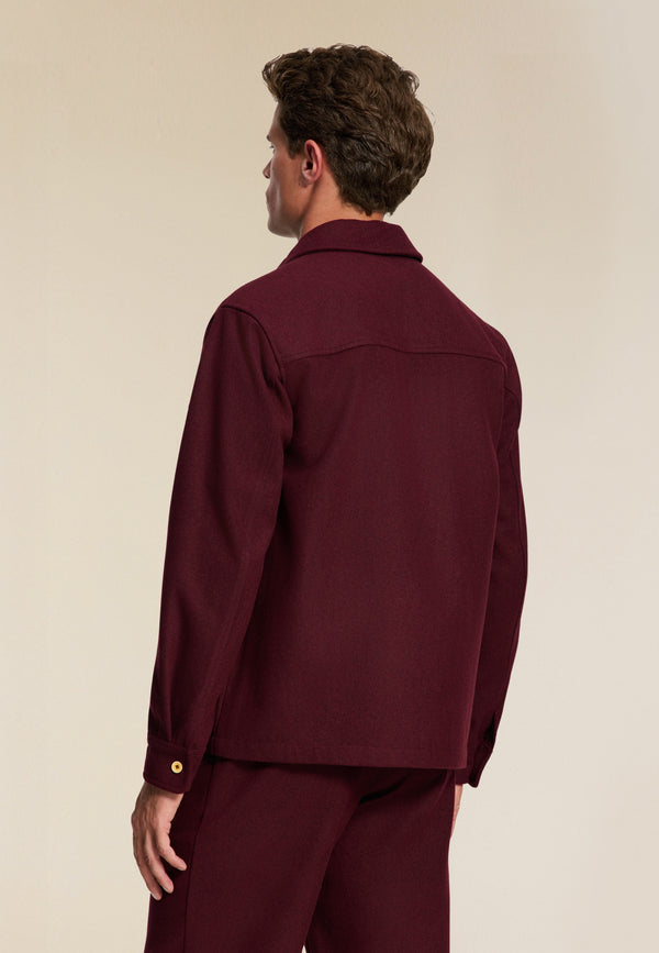 Shiwi STAN Wool Blend Long Sleeve Shirt Red Earth