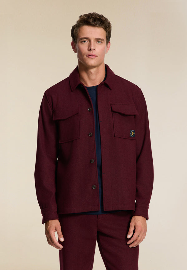 shiwi STAN wool blend long sleeve shirt Red earth