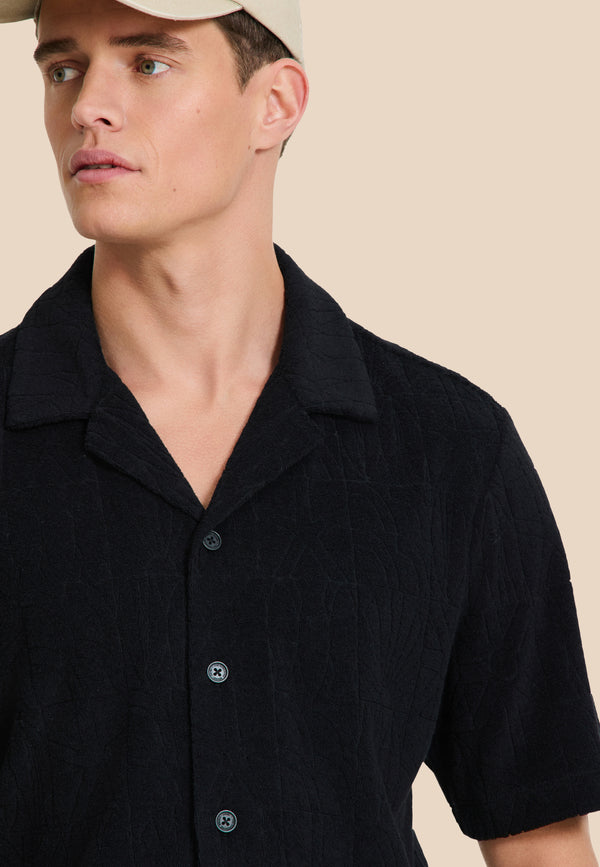 Shiwi TED Short Sleeve Shirt Geo Sun Black Geo Sun