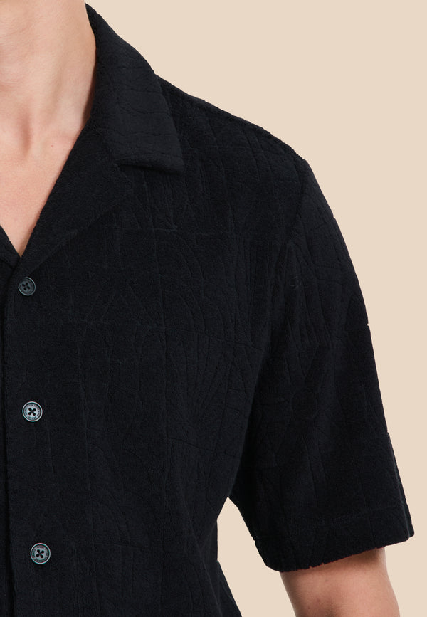 Shiwi TED Short Sleeve Shirt Geo Sun Black Geo Sun