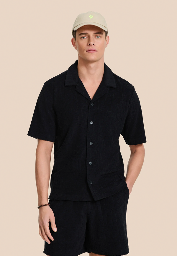 shiwi TED short sleeve shirt geo sun Black geo sun