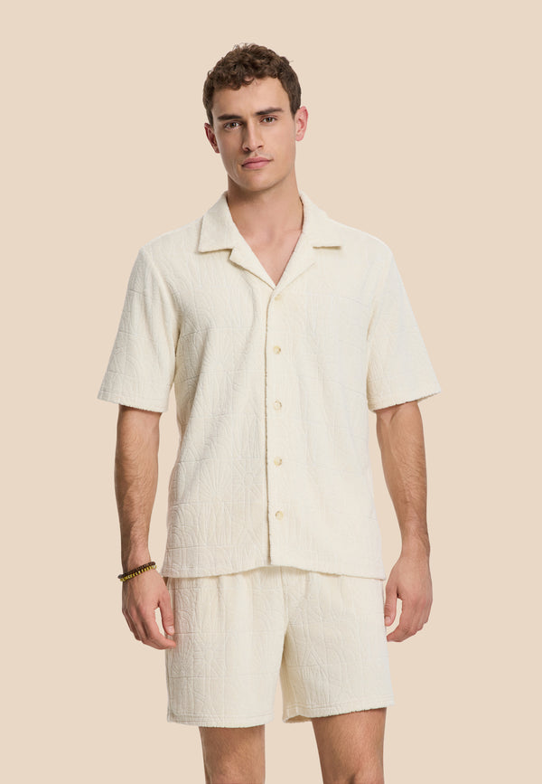 Shiwi TONY Toweling Shorts Geo Sun Beige Geo Sun