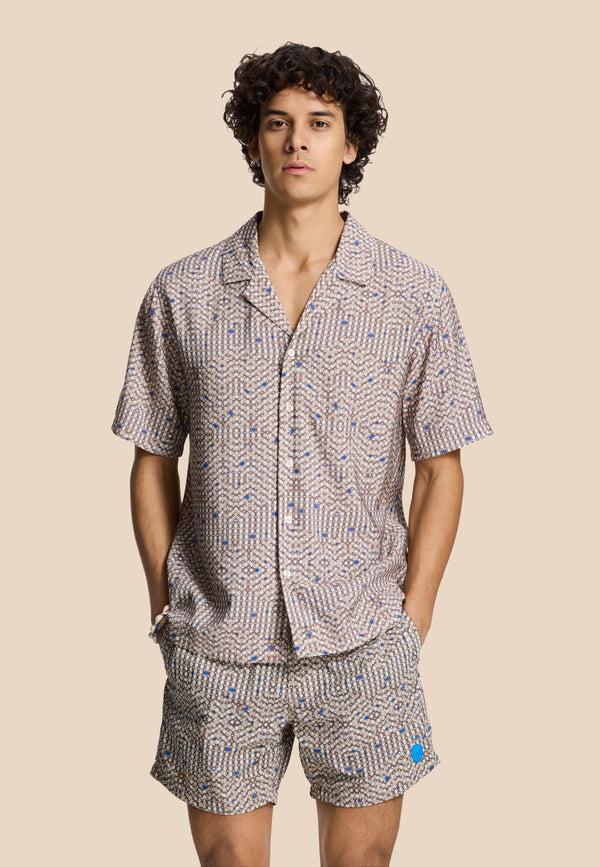 Shiwi VIC Short Sleeve Shirt Geo Storm