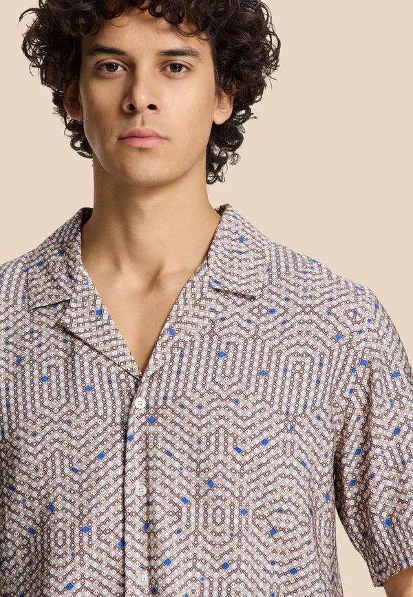 Shiwi VIC Short Sleeve Shirt Geo Storm
