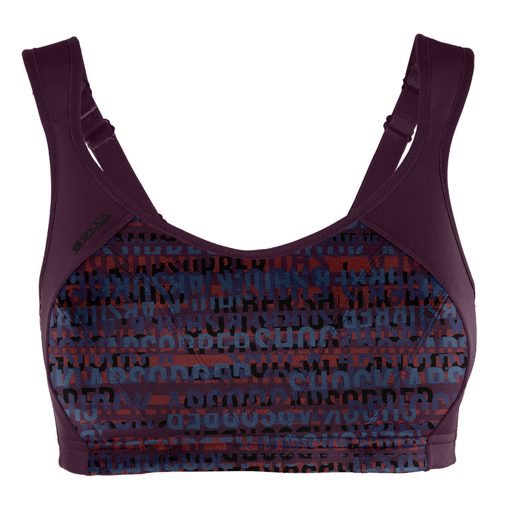 shock absorber Multi Sports Support Bra - Cranberry Logo Print