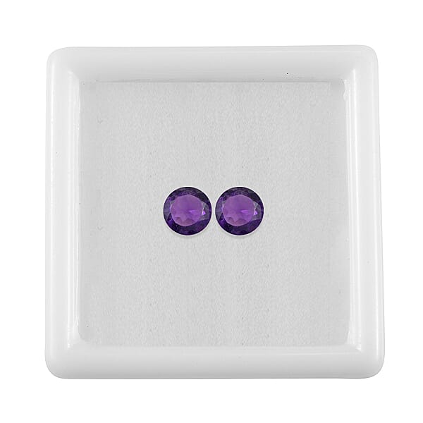 Shop Lc 0.68 Ctw Round Cut African Amethyst Loose Gemstone – AAA Grade (Set Of 2) (5 Mm)