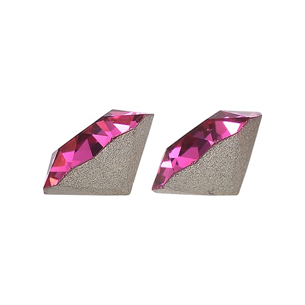 Shop Lc 0.85 Ctw Round Cut Fuchsia Swarovski Crystal Loose Stone (Set Of 2) (5.5 Mm)