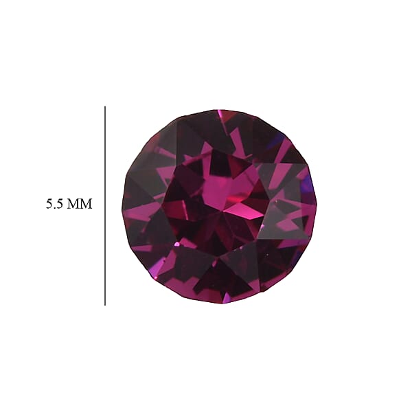 Shop Lc 0.85 Ctw Round Cut Fuchsia Swarovski Crystal Loose Stone (Set Of 2) (5.5 Mm)