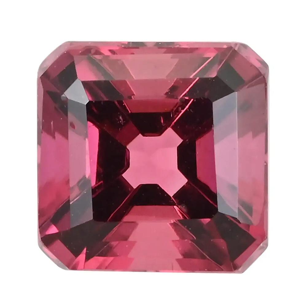 shop lc 1.20 ctw Asscher Cut Square Golconda Rubellite-AAAA Grade 6x6mm