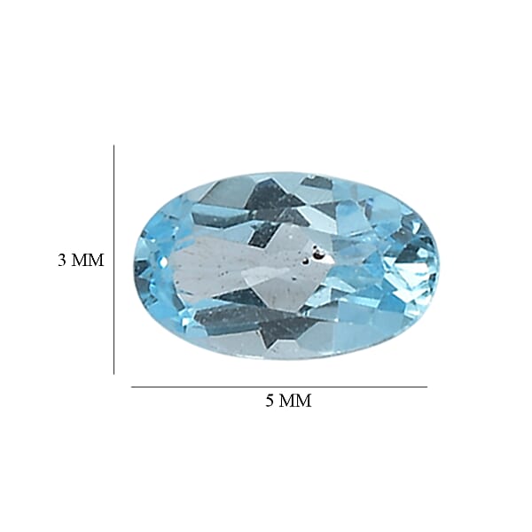 Shop Lc 1.54 Ctw Oval Cut Blue Topaz Loose Gemstones (Set Of 6) (5x3 Mm)