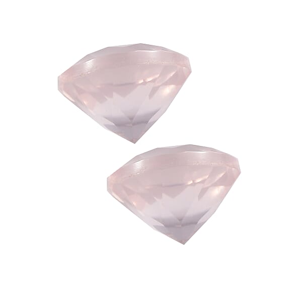 Shop Lc 1.55 Ctw Round Cut Rose Quartz Loose Gemstone (Set Of 2) (6 Mm)