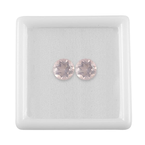 Shop Lc 1.55 Ctw Round Cut Rose Quartz Loose Gemstone (Set Of 2) (6 Mm)