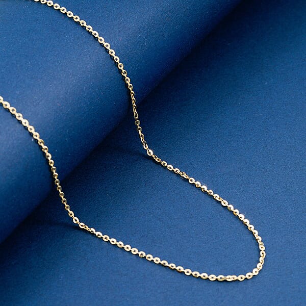 Shop Lc 1.5mm Rolo Chain Necklace In 18K Yellow Gold 1.6 Grams 20 Inches