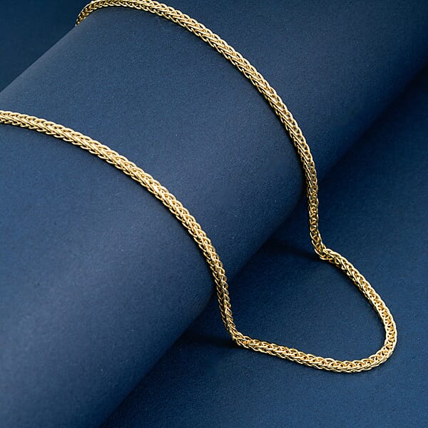 Shop Lc 1.5mm Square Palma Necklace In 10K Yellow Gold 4.2 Grams 22 Inches