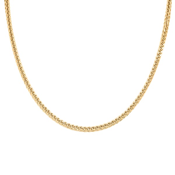 Shop Lc 1.5mm Square Palma Necklace In 10K Yellow Gold 4.2 Grams 22 Inches