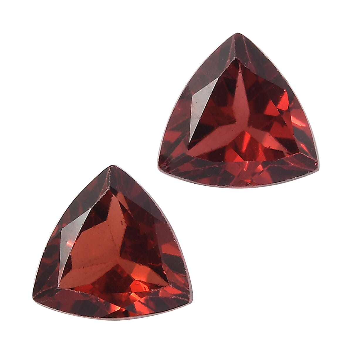 shop lc 1.66 ctw Trillion Cut Mozambique Garnet Loose Gemstone – AA Grade (Set Of 2) (6 mm)