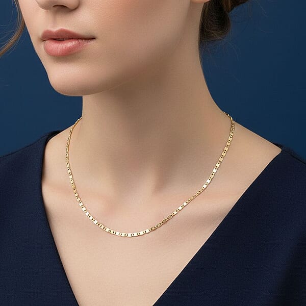 Shop Lc 1.8mm Valentino Chain Necklace In 18K Yellow Gold 1.5 Grams 18 Inches