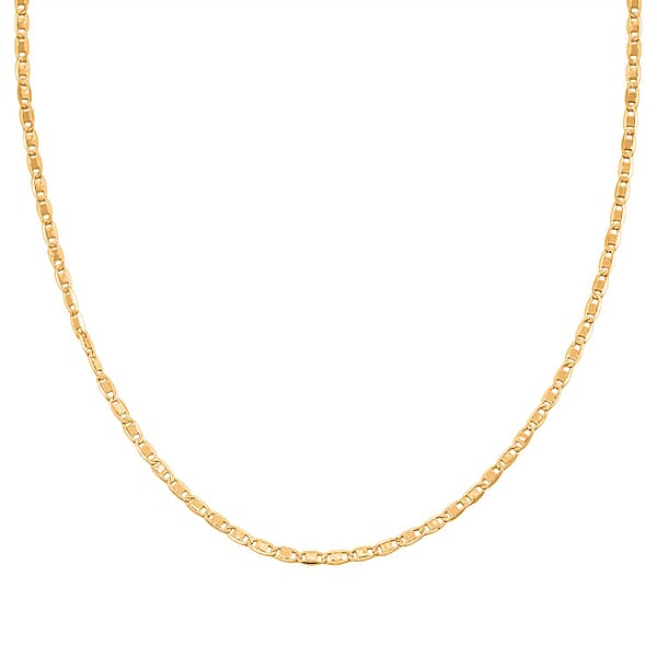 Shop Lc 1.8mm Valentino Chain Necklace In 18K Yellow Gold 1.5 Grams 18 Inches