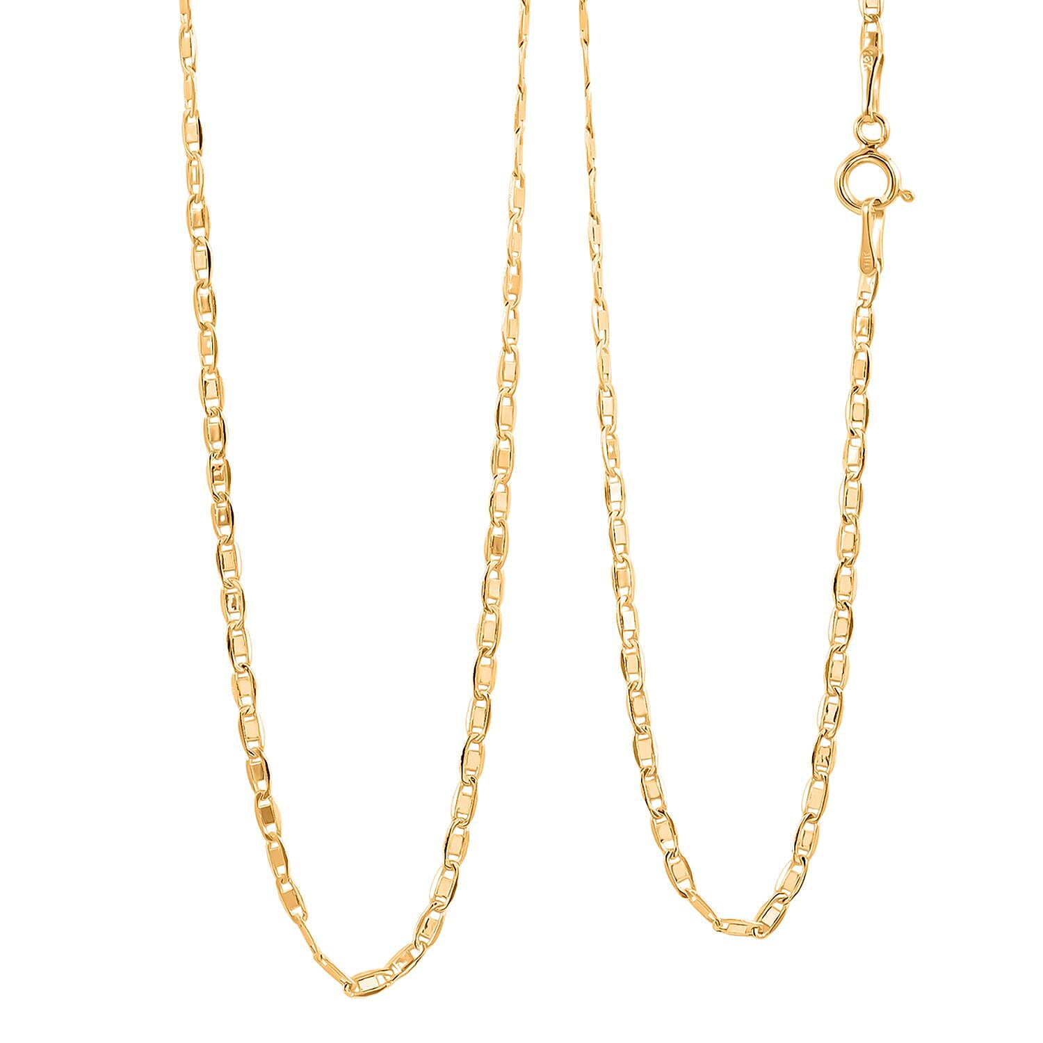 shop lc 1.8mm Valentino Chain Necklace in 18K Yellow Gold 1.5 Grams 18 Inches