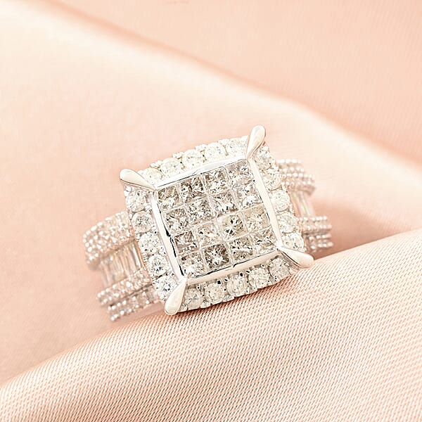 Shop Lc 10K White Gold G - SI2 Diamond Ring 6.20 Grams 2.00 Ctw