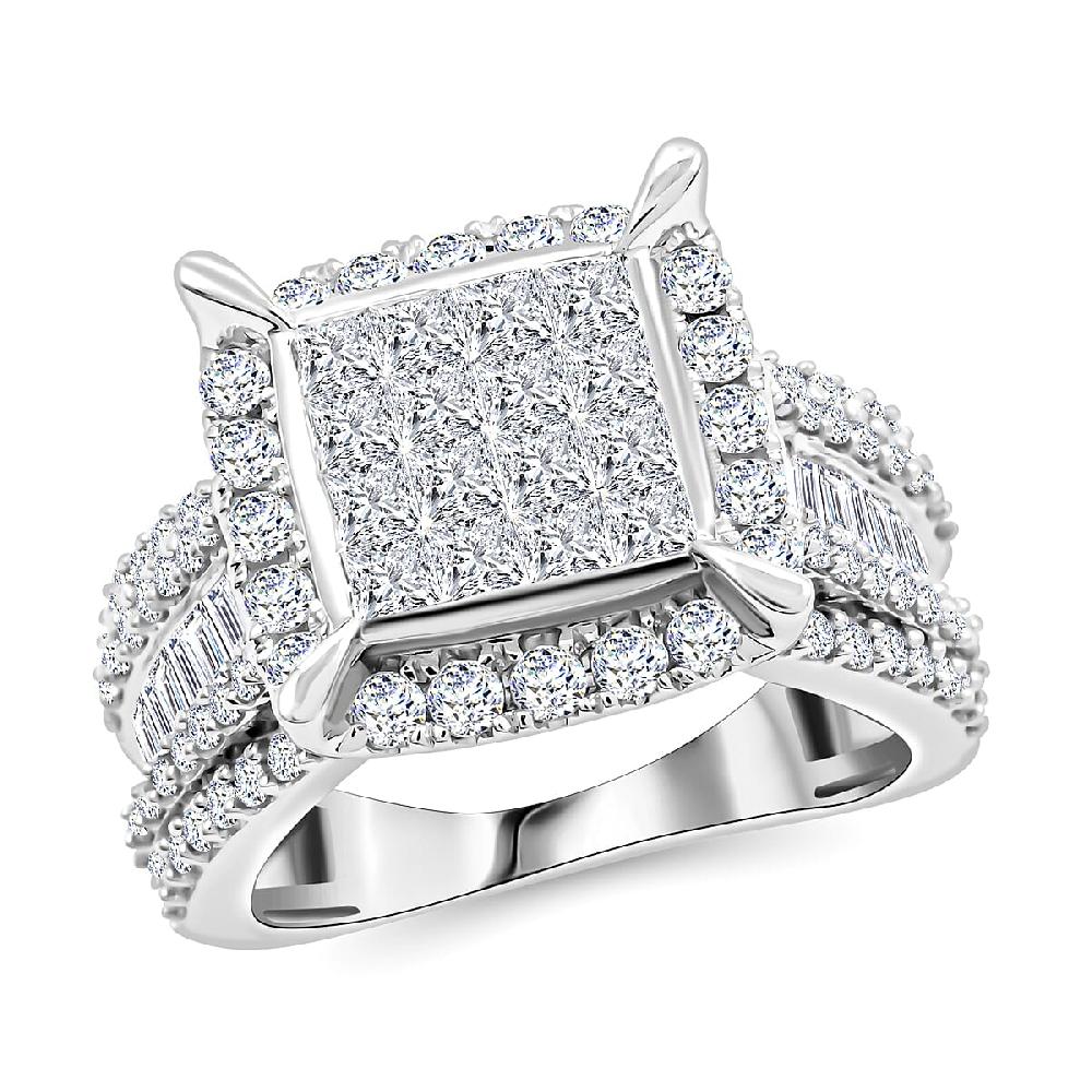 shop lc 10K White Gold G - SI2 Diamond Ring 6.20 Grams 2.00 ctw