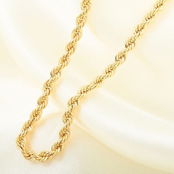 Shop Lc 10K Yellow Gold 3mm Rope Necklace 24 Inches 4.5 Grams