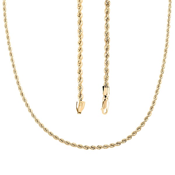 Shop Lc 10K Yellow Gold 3mm Rope Necklace 24 Inches 4.5 Grams