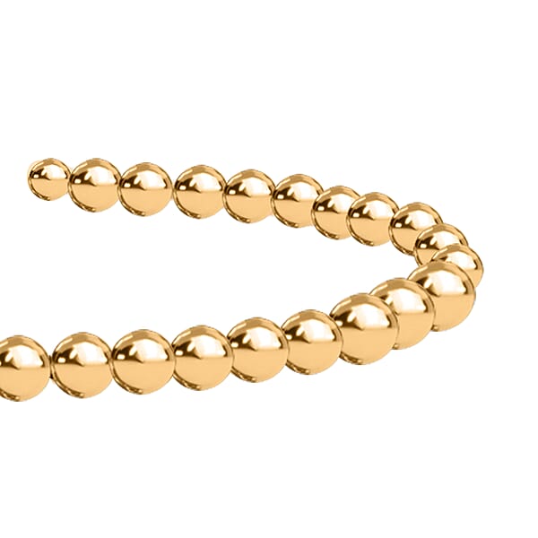 Shop Lc 10K Yellow Gold 4mm Bead Flex Bangle Bracelet (Adjustable) 2.80g Included Titanium Weight