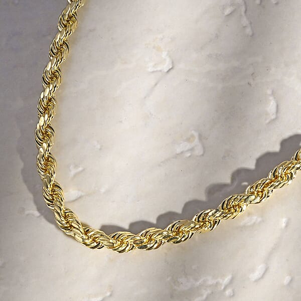 Shop Lc 10K Yellow Gold 6mm Rope Chain Necklace 26 Inches 20.60 Grams
