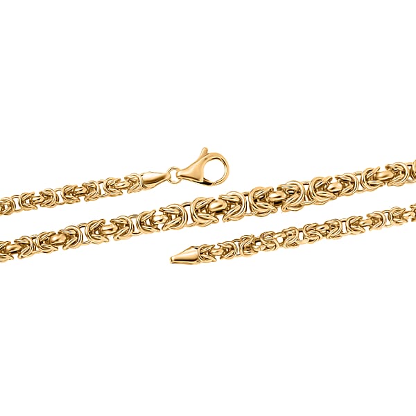 Shop Lc 10K Yellow Gold Hollow Handmade Graduated Byzantine Necklace (19 Inches) (37 G)
