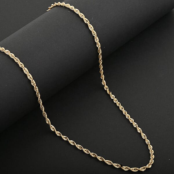 Shop Lc 10K Yellow Gold Hollow Rope Chain Necklace (26 Inches)4.00 Grams