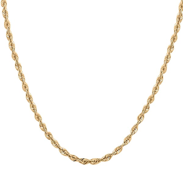 Shop Lc 10K Yellow Gold Hollow Rope Chain Necklace (26 Inches)4.00 Grams