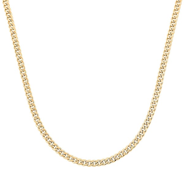 Shop Lc 10K Yellow Gold Miami Cuban Chain Necklace (24 Inches) (3.7mm 7.4 Grams)