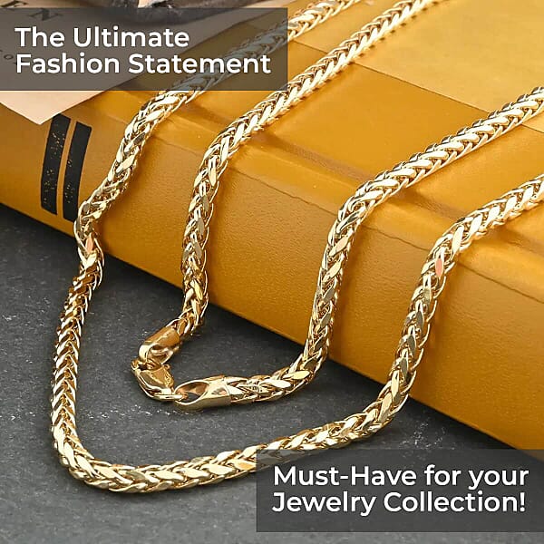 Shop Lc 10K Yellow Gold Palma Chain Necklace (22 Inches) (2.5mm 6.25 Grams)