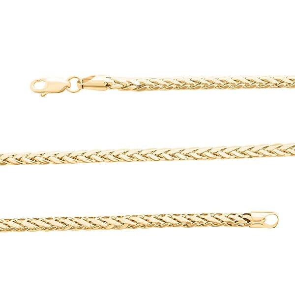 Shop Lc 10K Yellow Gold Palma Chain Necklace (22 Inches) (2.5mm 6.25 Grams)