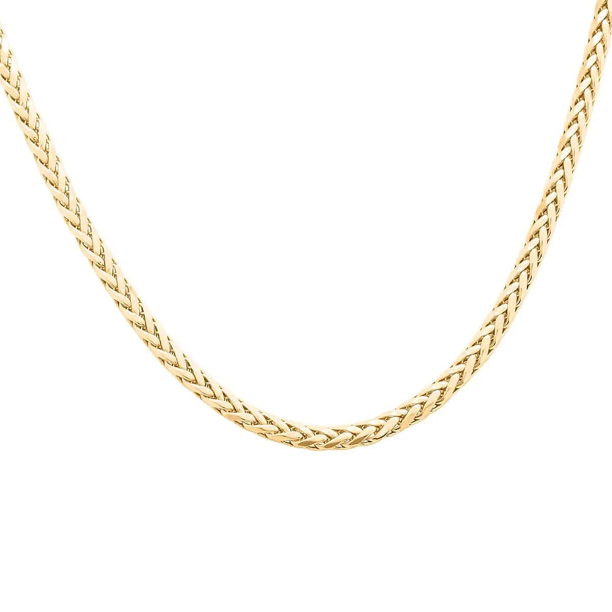 shop lc 10K Yellow Gold Palma Chain Necklace (22 Inches) (2.5mm 6.25 Grams)
