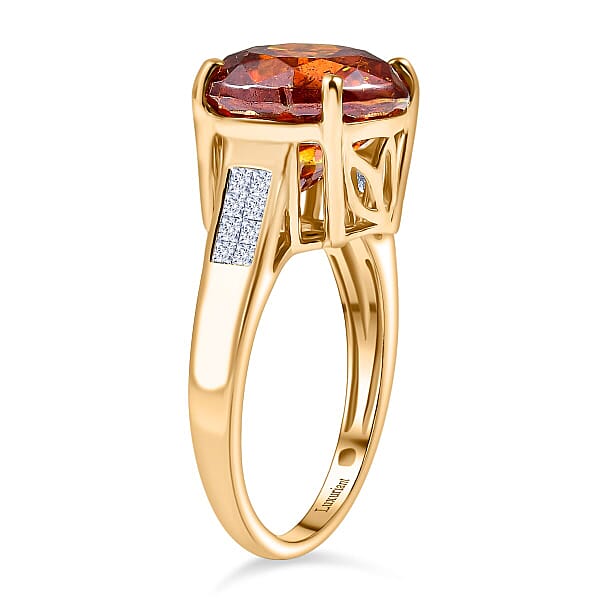 Shop Lc 10K Yellow Gold Premium Picos Altos Sphalerite Luxuriant Lab Grown Diamond (E-F VS) (0.30 Cts) Ring 14.30 Ctw