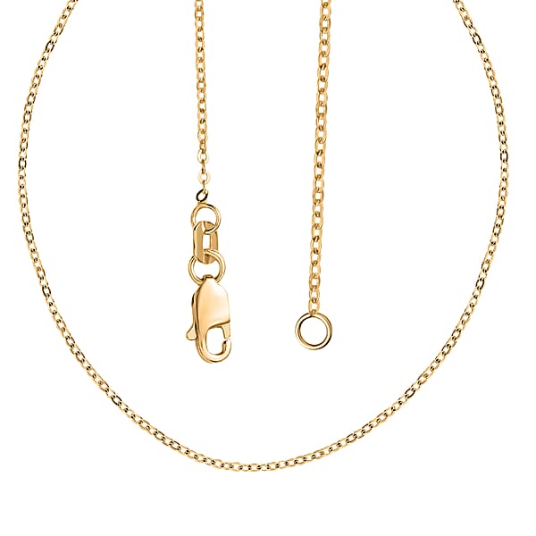Shop Lc 10K Yellow Gold Rolo Brill Linked In Love Chain Necklace 18 Inches 1.26 Grams