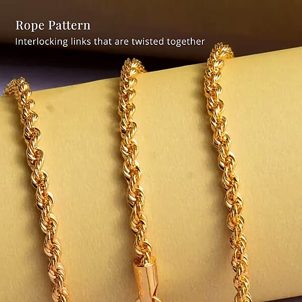 Shop Lc 10K Yellow Gold Rope Chain Necklace (22 Inches) (1.5mm 1.50 Grams)