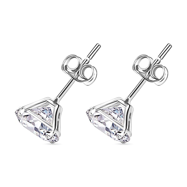Shop Lc 120 Facet Moissanite 1.95 Ctw Earrings In 10K White Gold (Del. In 10-12 Days)