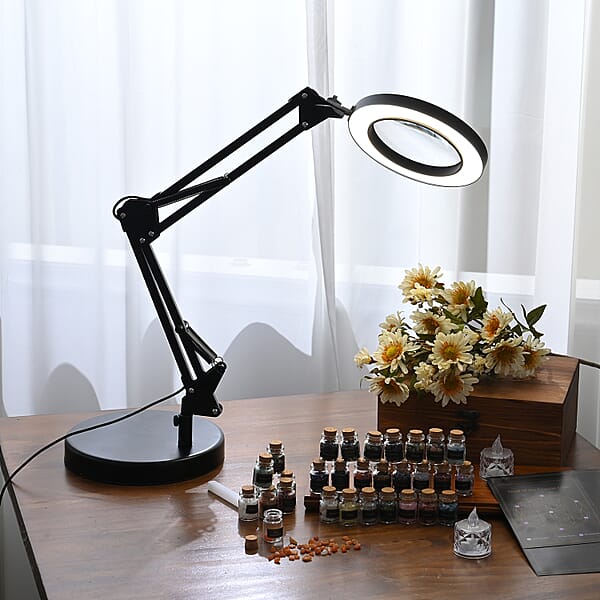 Shop Lc 12X Magnifying Glass With 72 LED Light 5 Color Modes And Stand (Powered By USB Ccable)