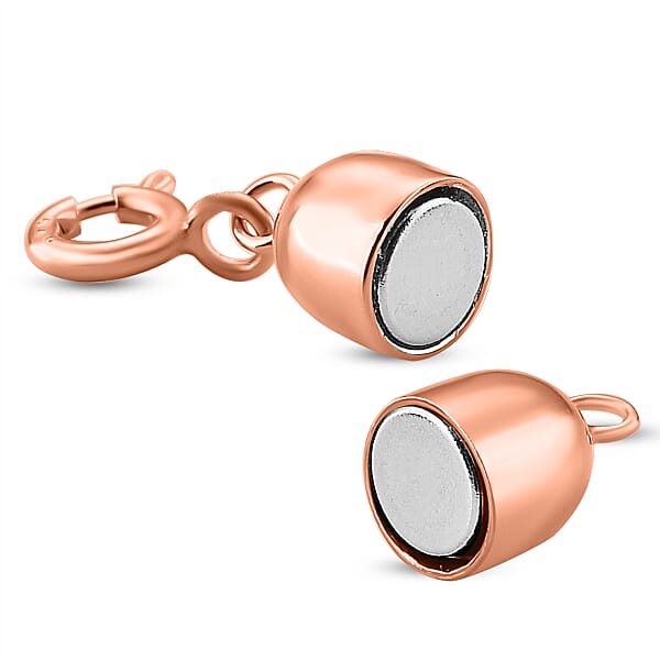 Shop Lc 14K RG Over Sterling Silver 14*6MM Magetic Lock With 5.5mm Spring Ring Lock