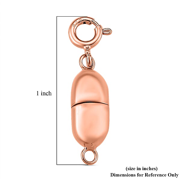 Shop Lc 14K RG Over Sterling Silver 14*6MM Magetic Lock With 5.5mm Spring Ring Lock