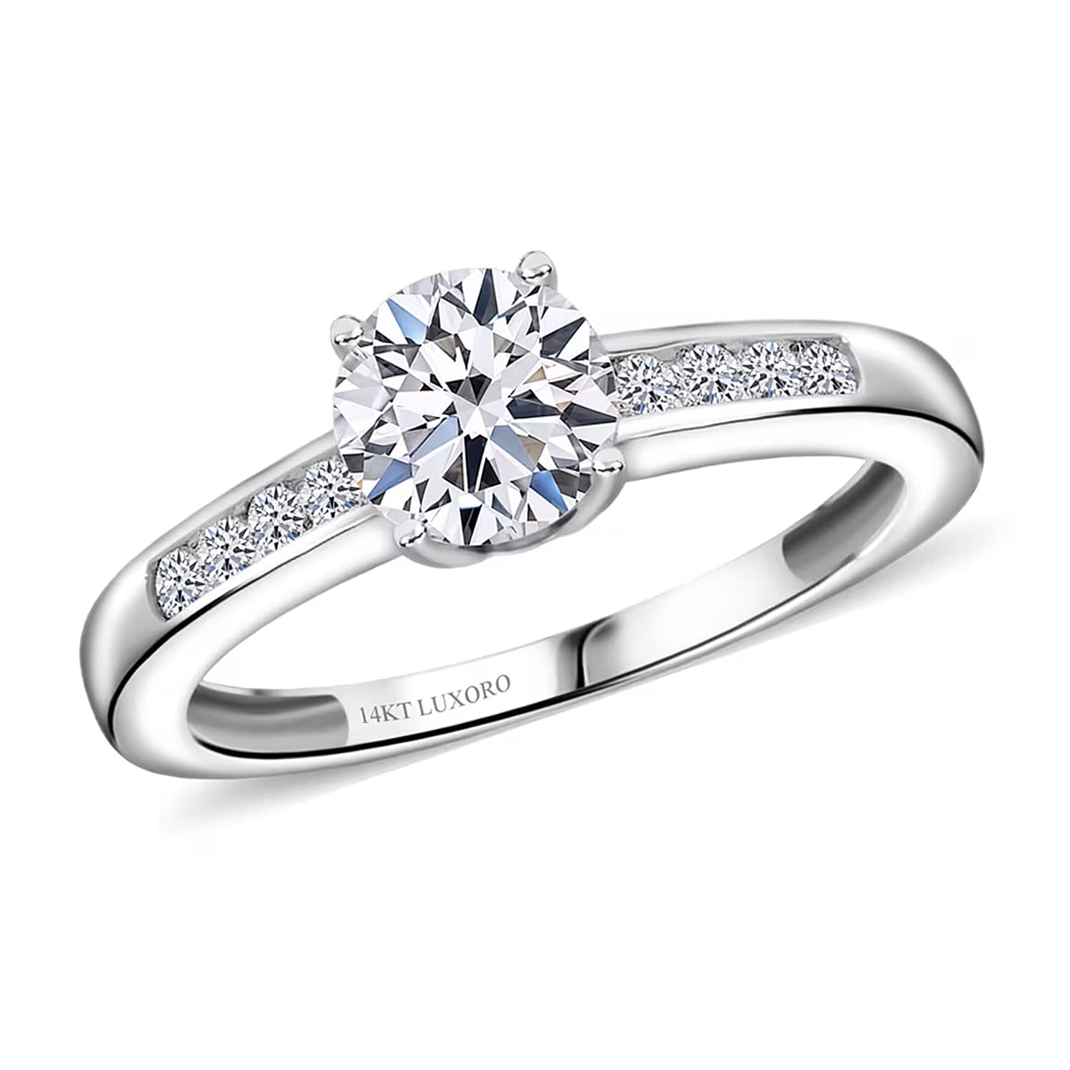 shop lc 14K White Gold Luxuriant Lab Grown Diamond G-H SI Ring 1.25 ctw