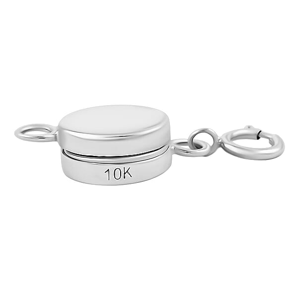 Shop Lc 14K White Gold Magnetic Lock With Ring Spring Lock (1.80 G)