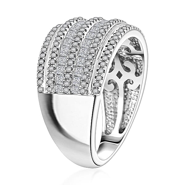 Shop Lc 14K White Gold White Diamond Ring (5 G) 1.00 Ctw