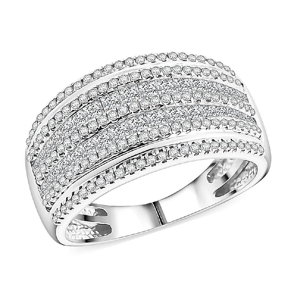 shop lc 14K White Gold White Diamond Ring (5 g) 1.00 ctw